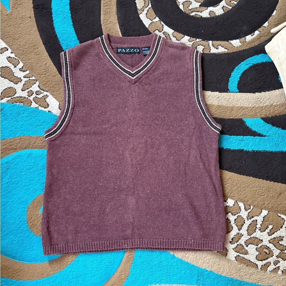 Pazzo Men's Brown Sweater Vest